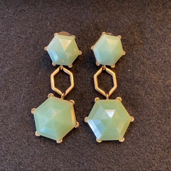 Green & gold earrings - Picture 1 of 11
